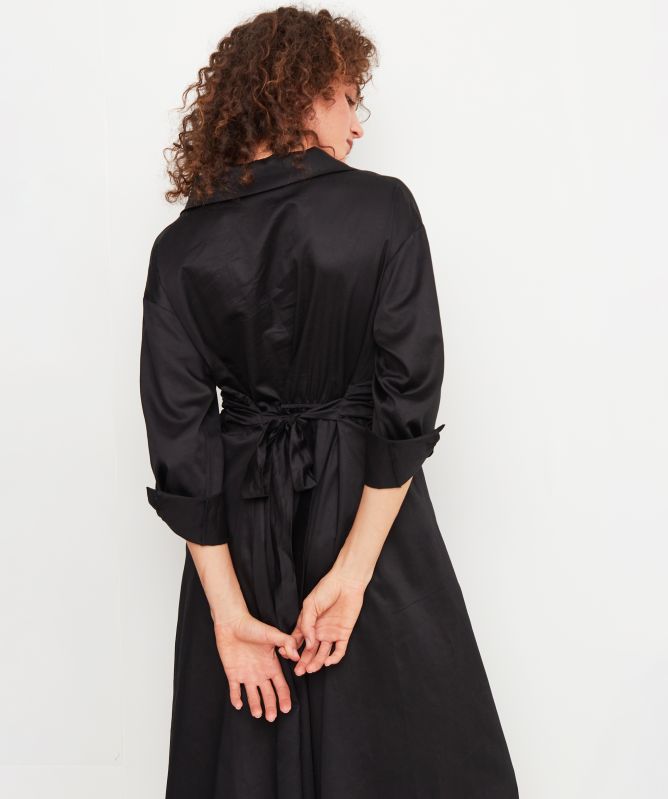 Bize Ruched Waist Shirt Dress