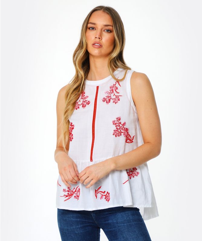 High Miracle Embroidered Top