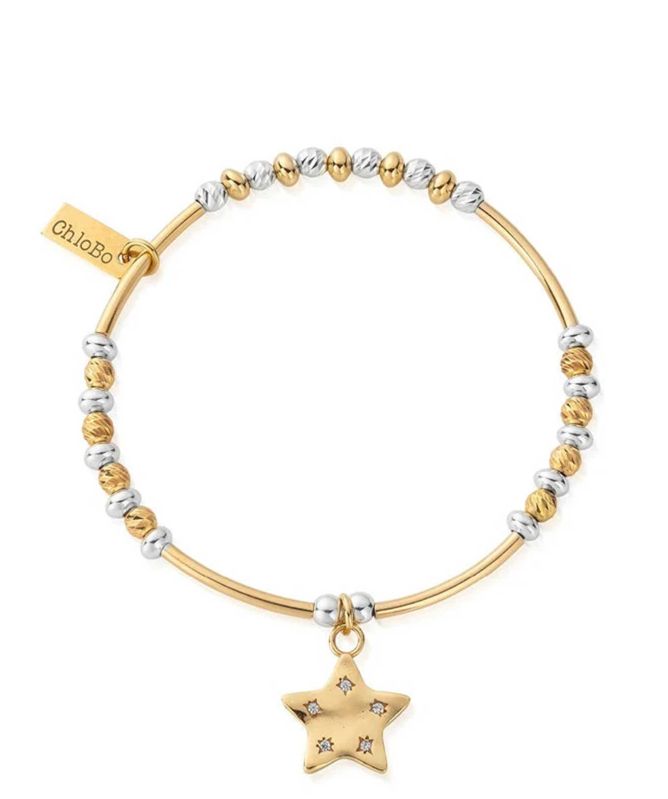 ChloBo Mixed Metal Sparkle Star Bracelet
