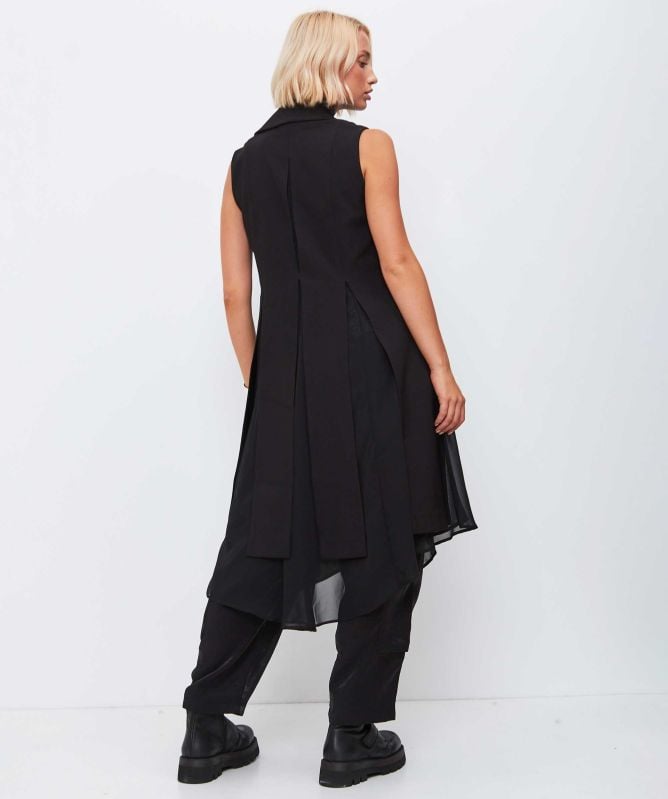 Bize Longline Sleeveless Jacket