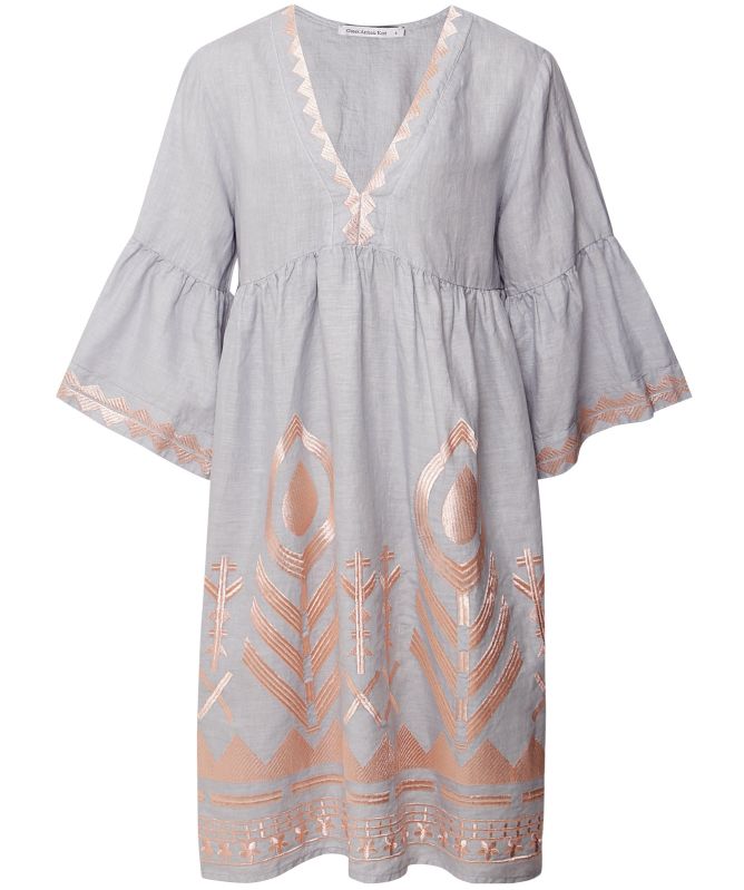kori feather linen dress Kori Linen Feather Dress
