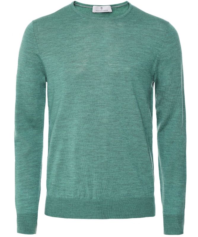 Thomas Maine Merino Wool Crew Neck Sweater