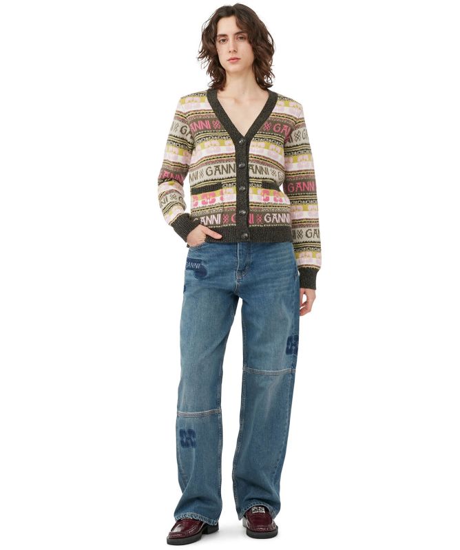 GANNI Wool Mix Cardigan