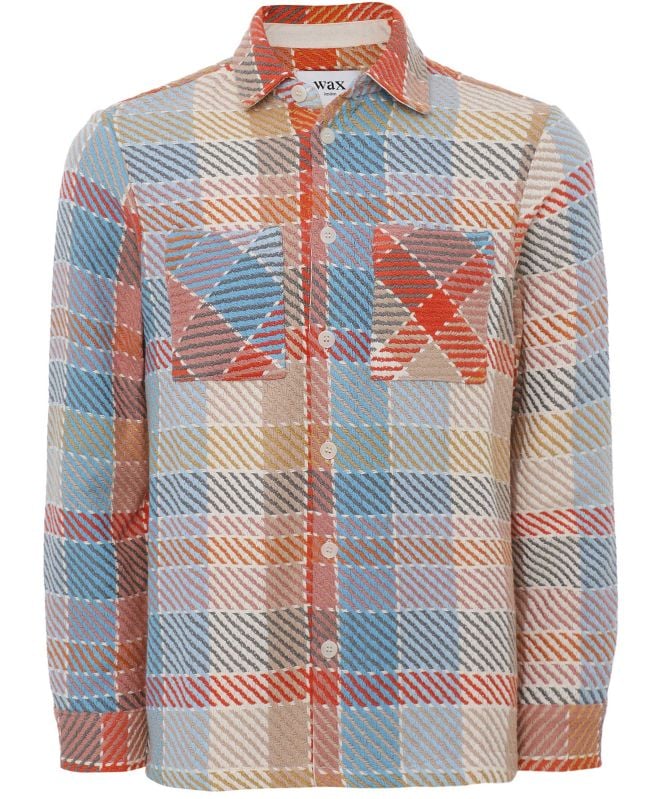 Wax London Pike Check Whiting Overshirt