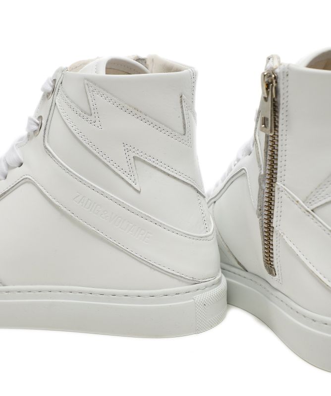 Zadig and Voltaire High Leather Flash Sneakers