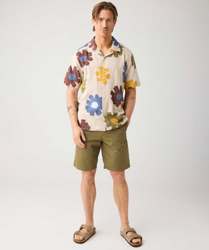 Knowledge Cotton Box Fit Floral Shirt