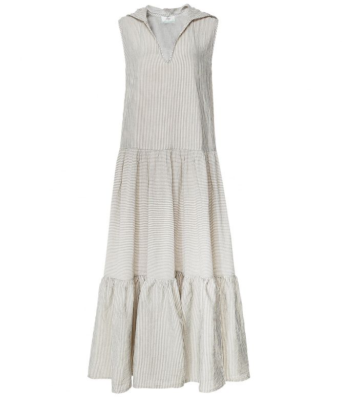 Devotion Twins Sleeveless Stripe Midi Dress