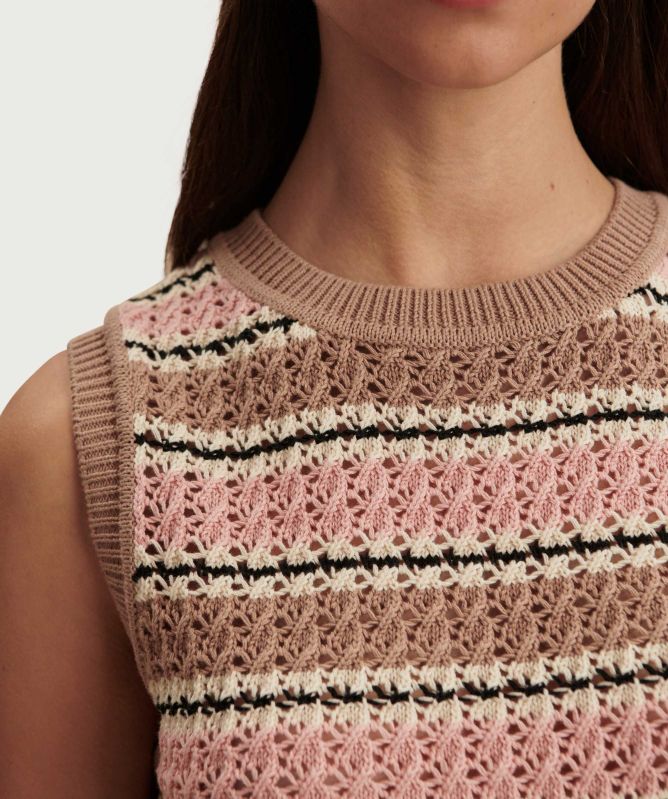 Varley Deeley Stripe Stitch Tank