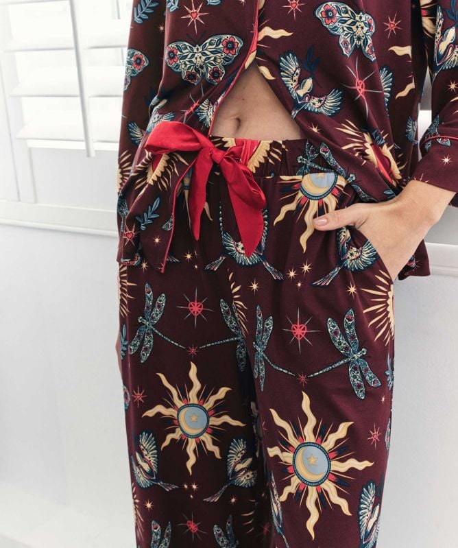 Chelsea Peers Enchanted Glade Print Long Pyjamas