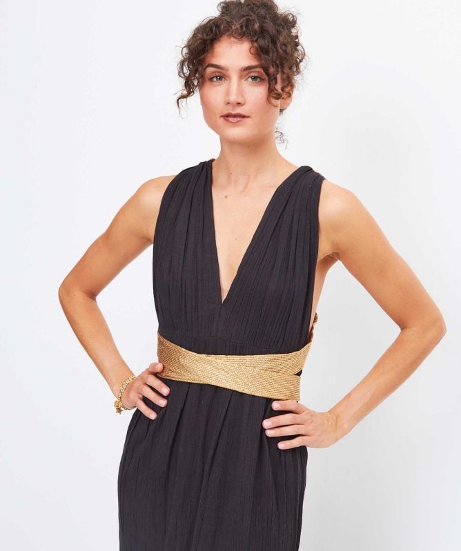 Kallisto’s Nymphs Grecian Crossover Belt Dress