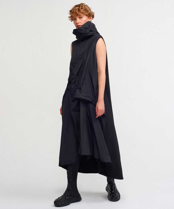 NU London Pintucked Taffeta Dress