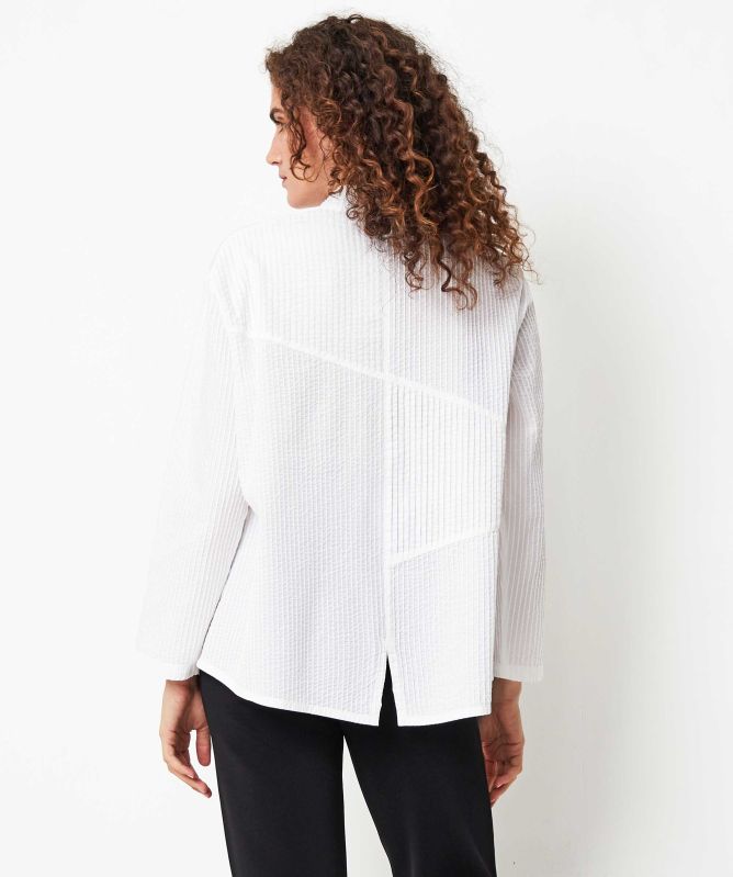 Yaccomaricard Pintuck Cotton Lawn Shirt