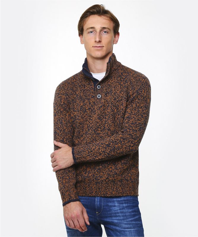 Gran Sasso Virgin Wool Half-Button Sweater