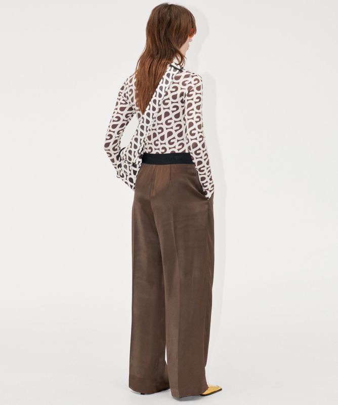Stine Goya Ciara Wide-Leg Satin Trousers
