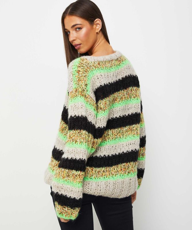 Dawn X Dare Savannah Striped Mohair Jumper