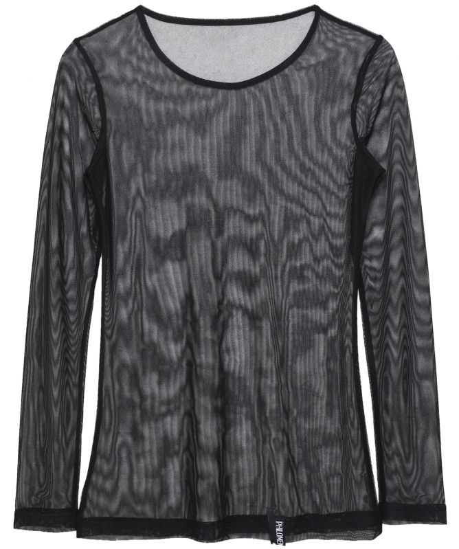 Philomena Christ Long Sleeve Mesh Top