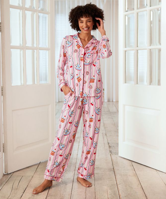 Chelsea Peers Cake Print Long Pyjama Set