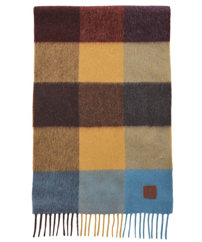 Amanda Christensen Wool Block Check Scarf