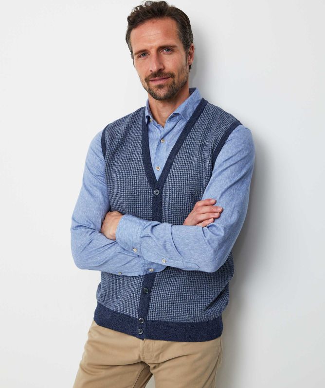 Stenstroms Merino Houndstooth Vest