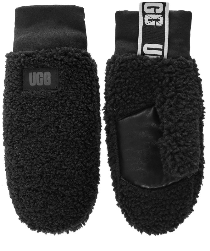 UGG UGGfluff Mitten With Logo Tape