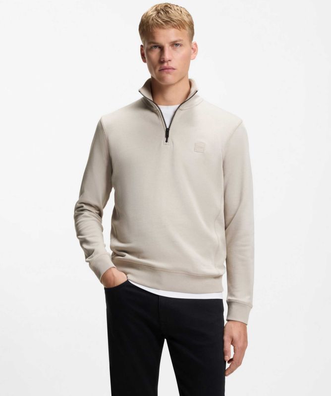 BOSS Cotton Half-Zipper Zetrust Sweatshirt