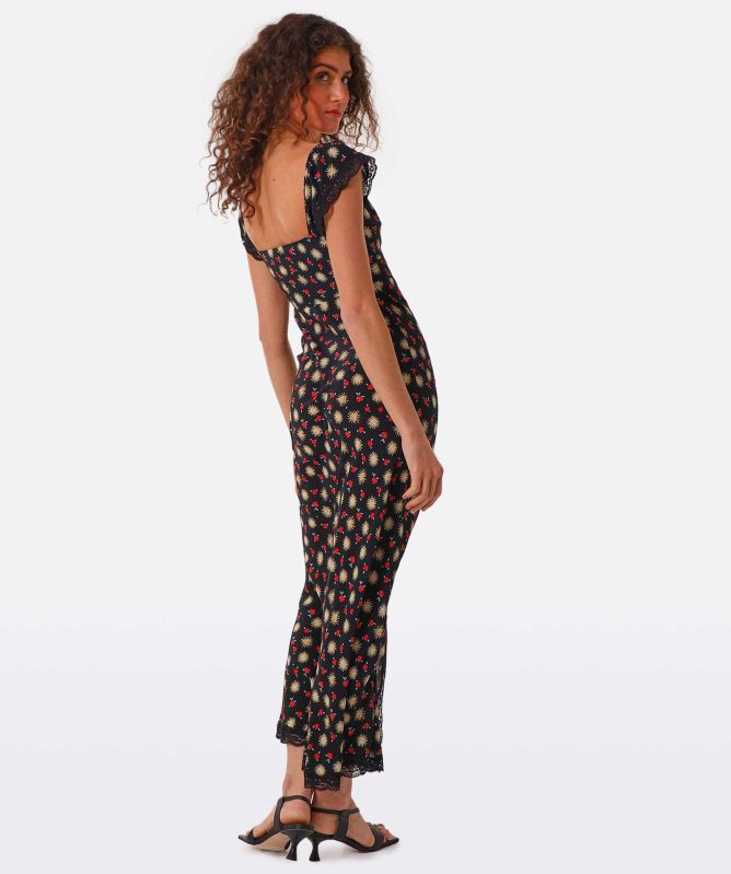 RIXO Amala Silk Sun Petal Maxi Dress