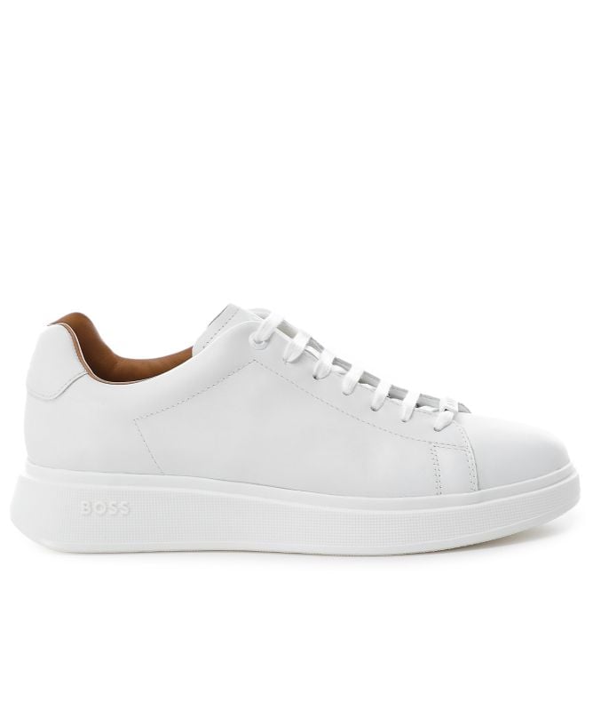 BOSS Leather Bulton Sneakers