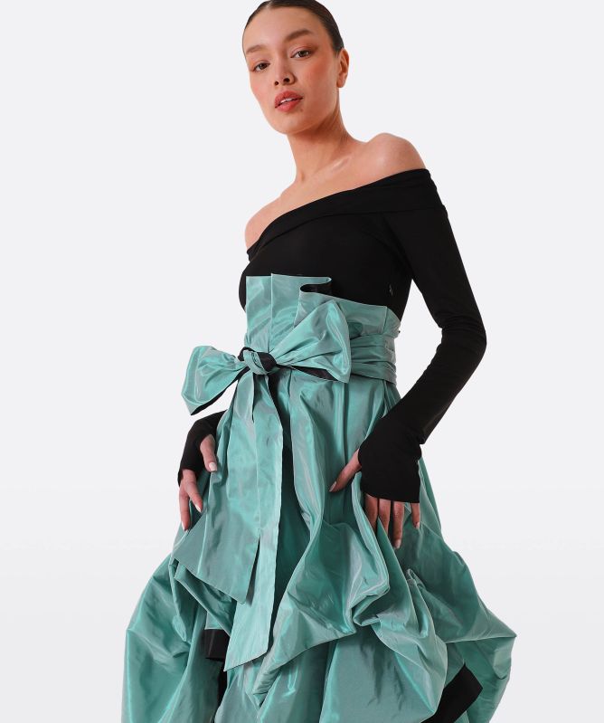 Xenia Design Marianne Taffeta High Low Hem Dress