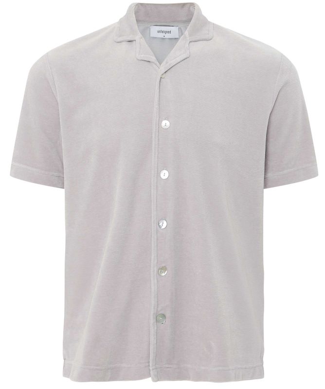 unfeigned Button-Down Velour Polo Shirt