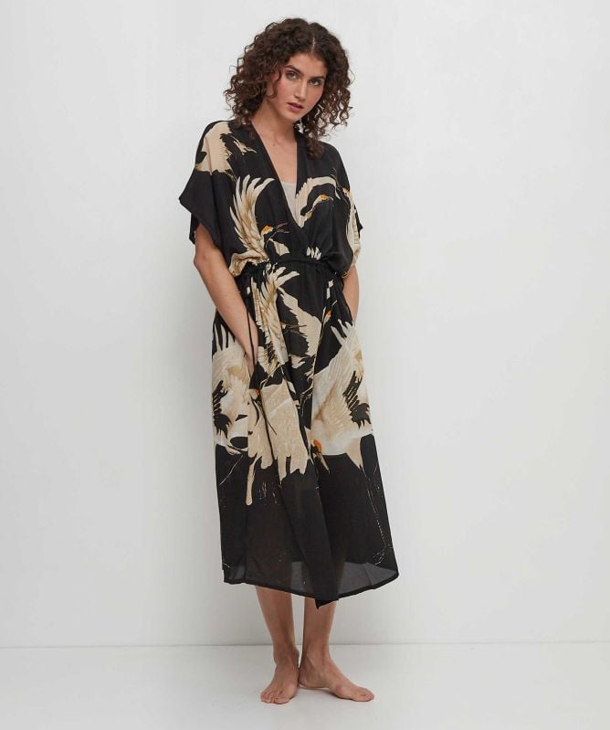 One Hundred Stars Stork Drawstring Dress