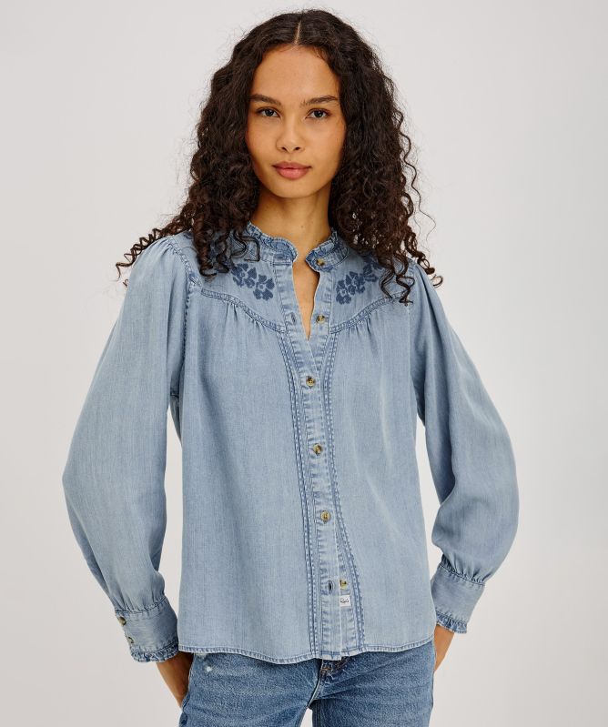 Rails Alanna Embroidered Denim Shirt
