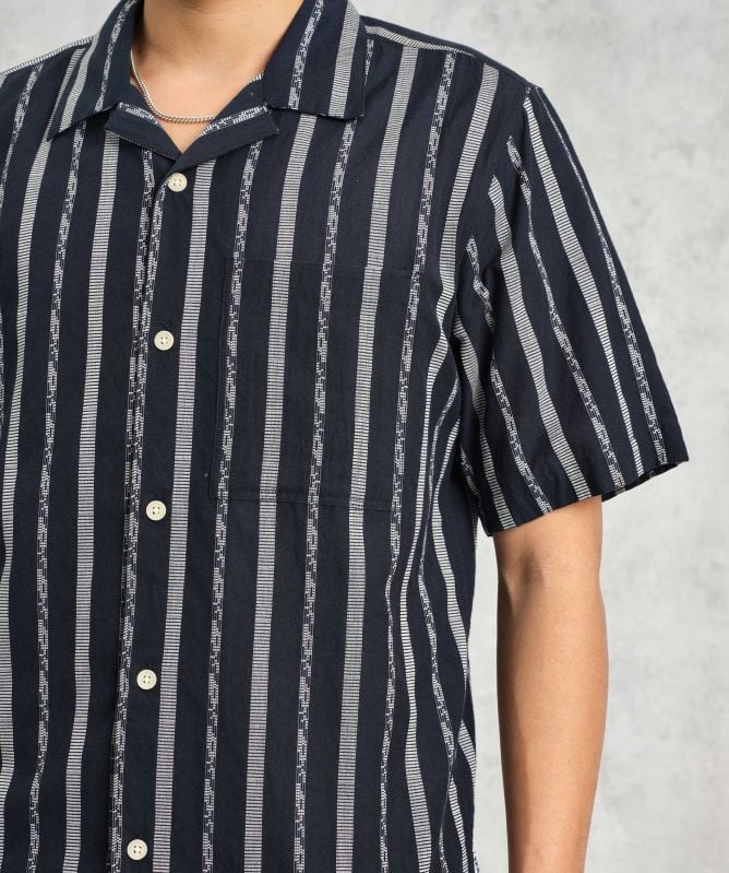 Wax London Fleck Stripe Didcot Shirt