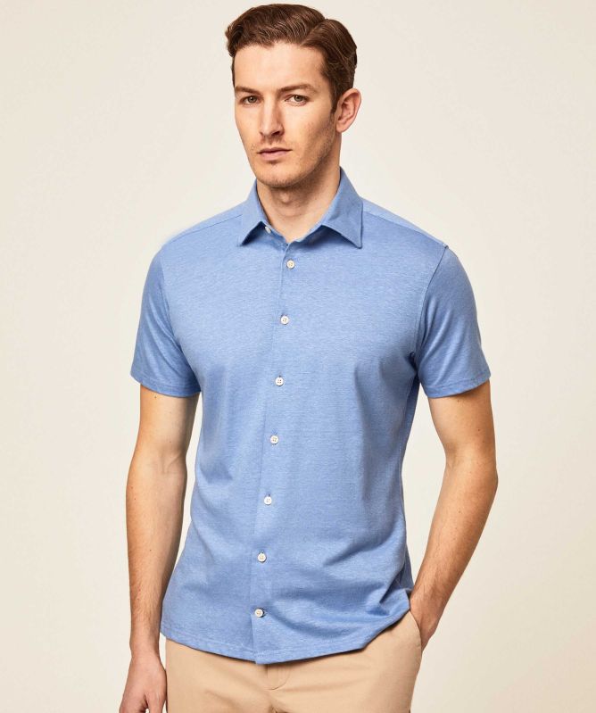 Hackett Cotton Linen Jersey Shirt