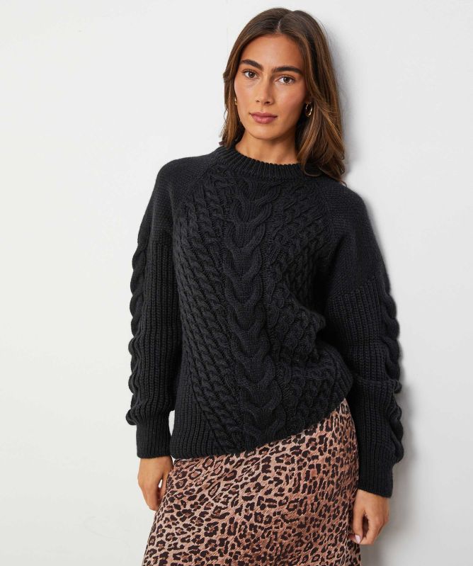 Essentiel Antwerp Oversized Cable-Knitted Jumper