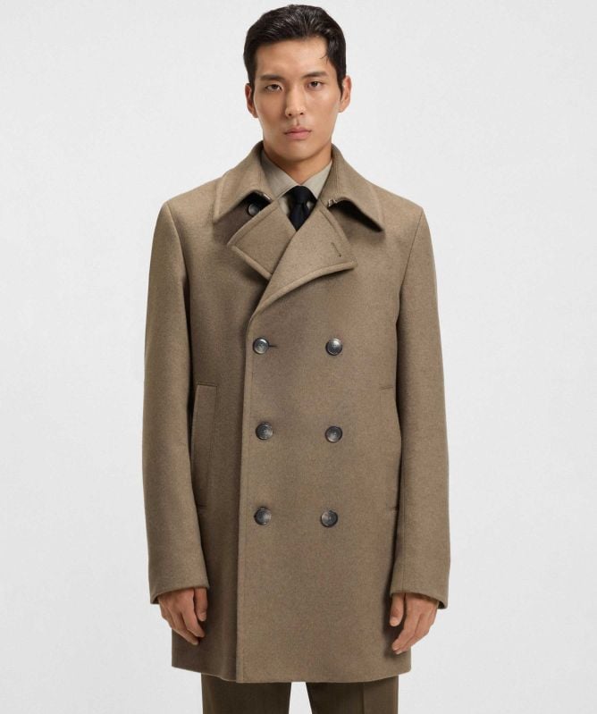 BOSS Wool Cashmere H-Hyde Peacoat