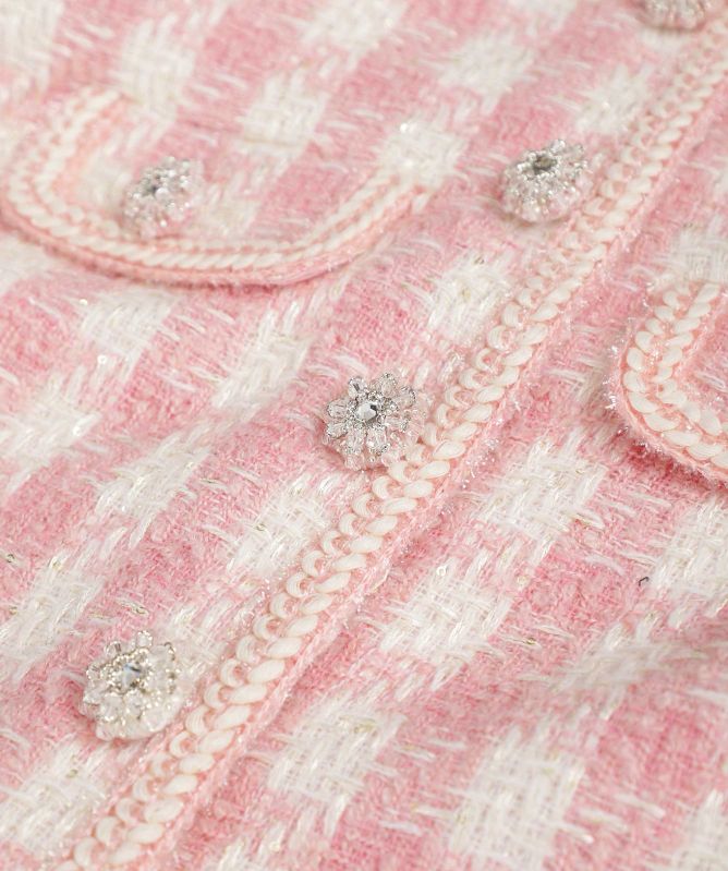 Self-Portrait Check Bouclé Jacket