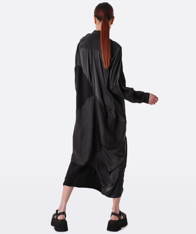 NU London Contrast Fabric Shirt Dress