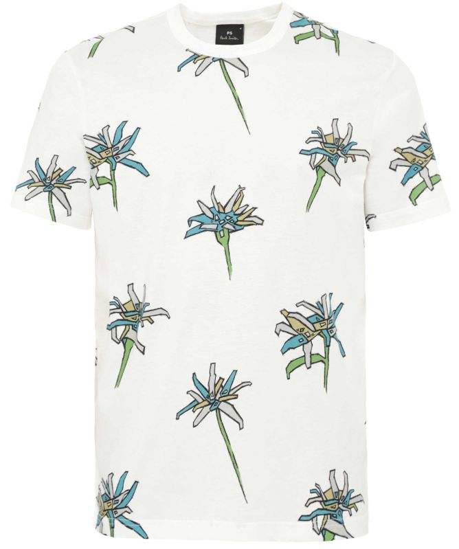 Paul Smith Crew Neck Flower T-Shirt