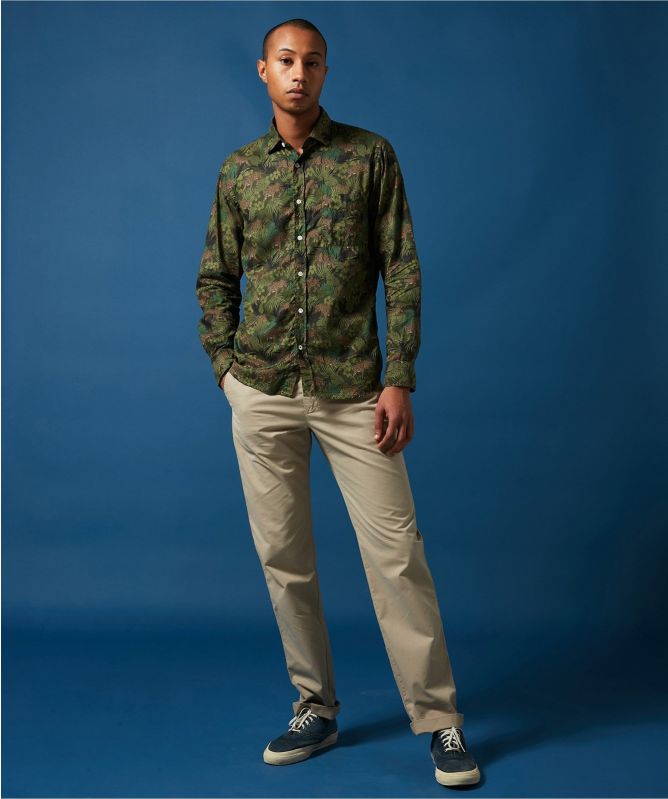 Hartford Slim Fit Tiger Print Paul Shirt