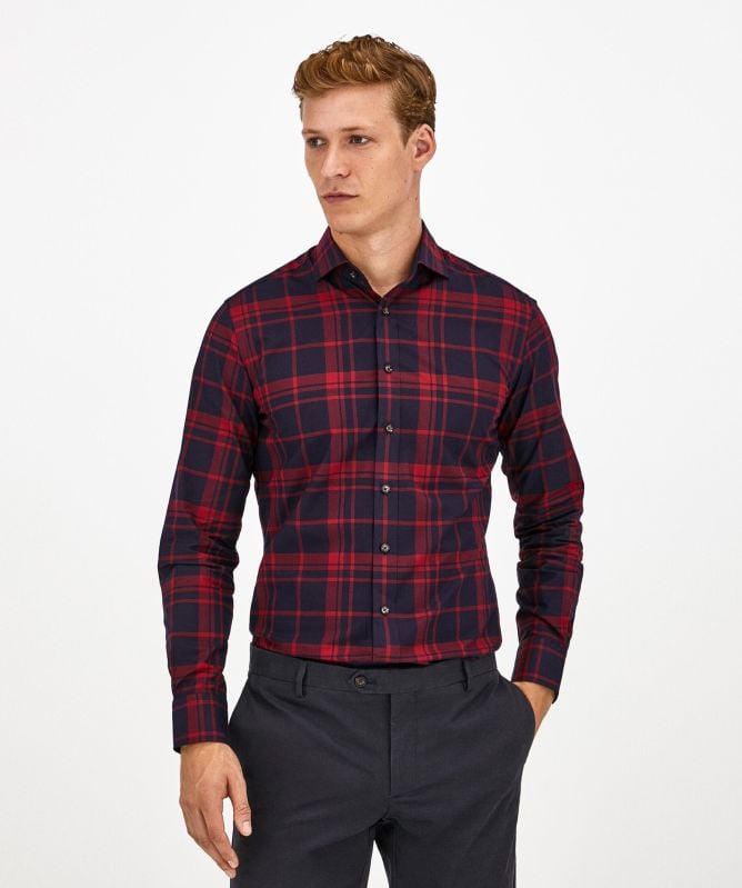 Hackett Slim Fit Plaid Flannel Shirt