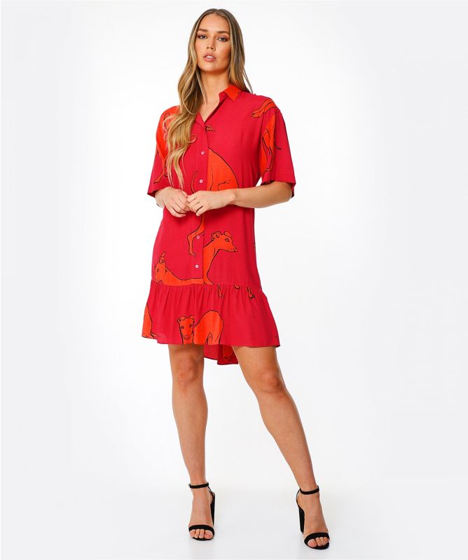 Paul Smith Dog Print Shirt Dress