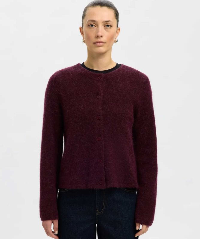 Selected Lulu Round Neck Knit Cardigan