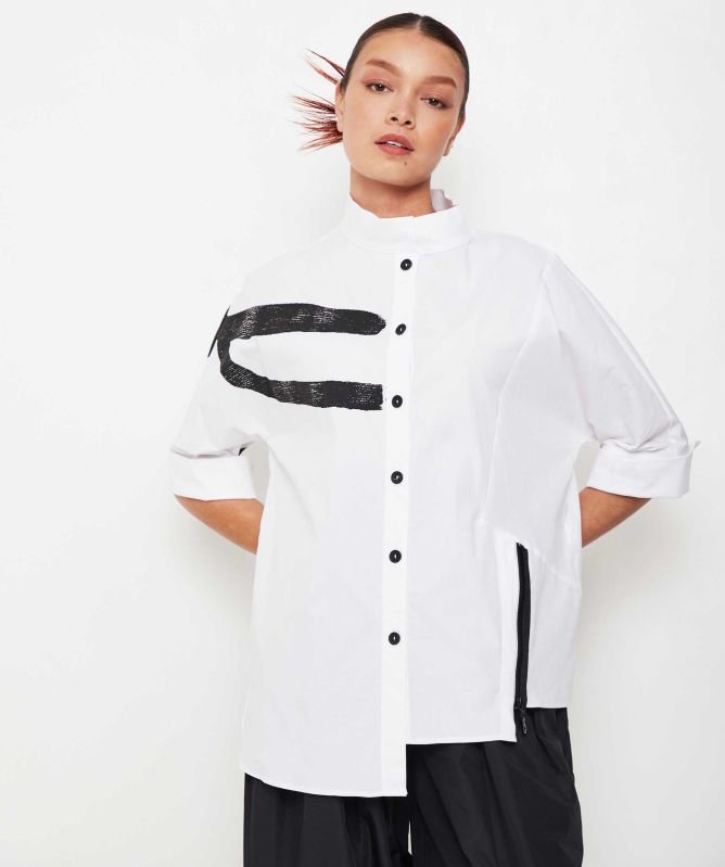 Bize Contrast Long Shirt