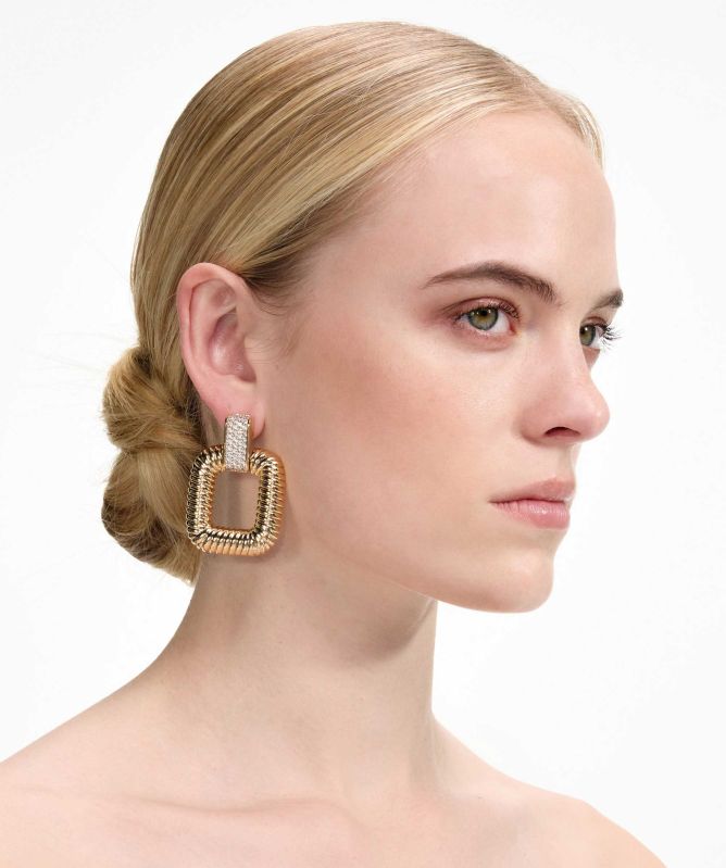 Self-Portrait Gold Knocker Earrings
