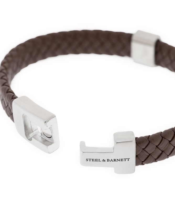 Steel and Barnett Harrison Leather Bracelet