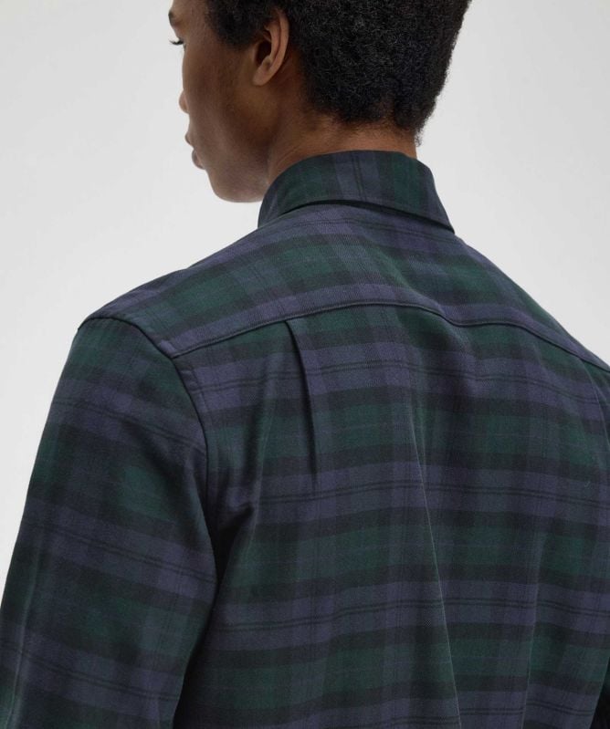 Fred Perry Brushed Black Watch Tartan Shirt