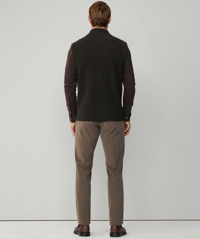 Hackett Ribbed Zip Gilet