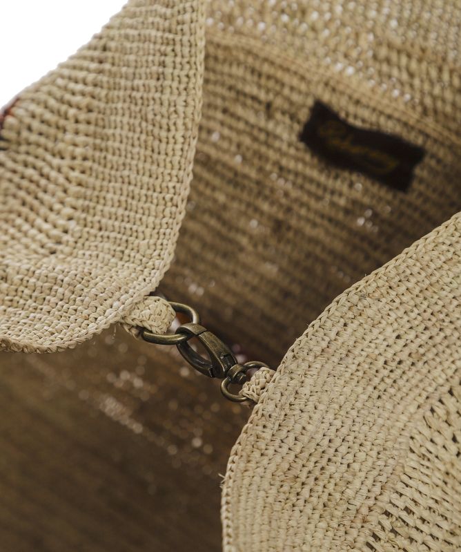 Rabarany Floral Crochet Raffia Bag