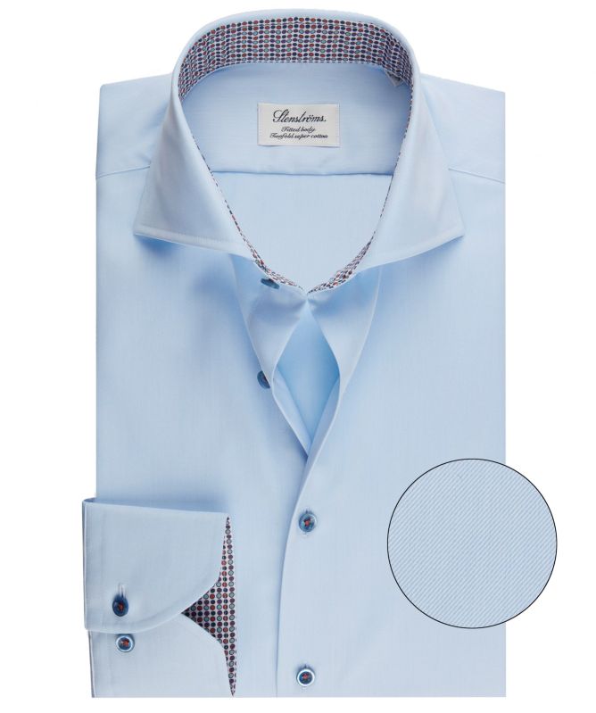 Stenstroms Fitted Body Geometric Trim Shirt