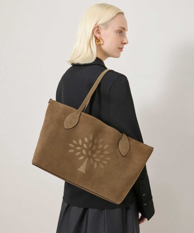 Mulberry Suede Tree Tote